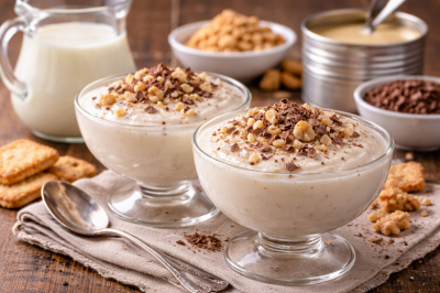 Лью кефир в сгущенку и в холодильник. Два ингредиента &mdash; и готов нежный десерт, который вкуснее любого торта