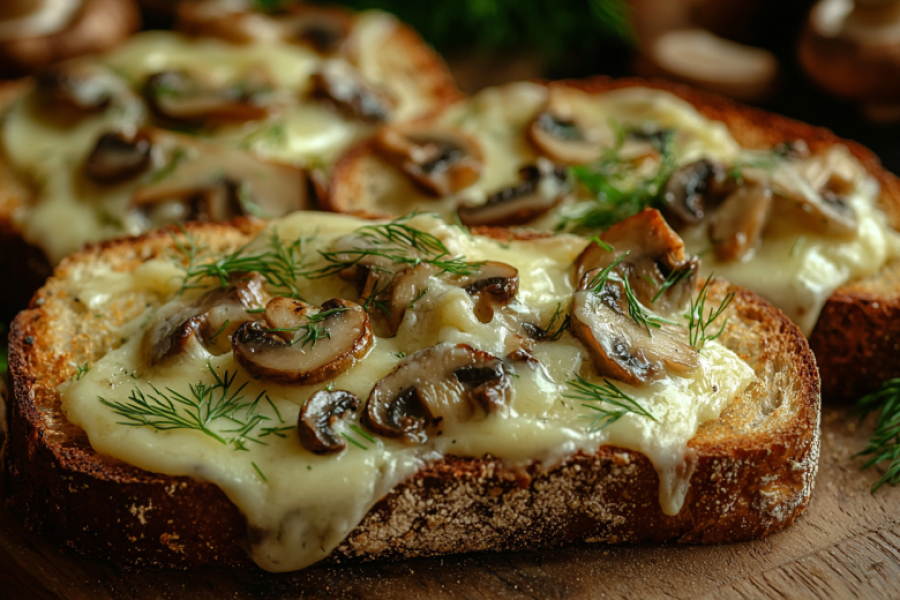 Никаких больше сырников. На завтрак жарю хрустящие гренки с грибами &mdash; нежность с сырной корочкой