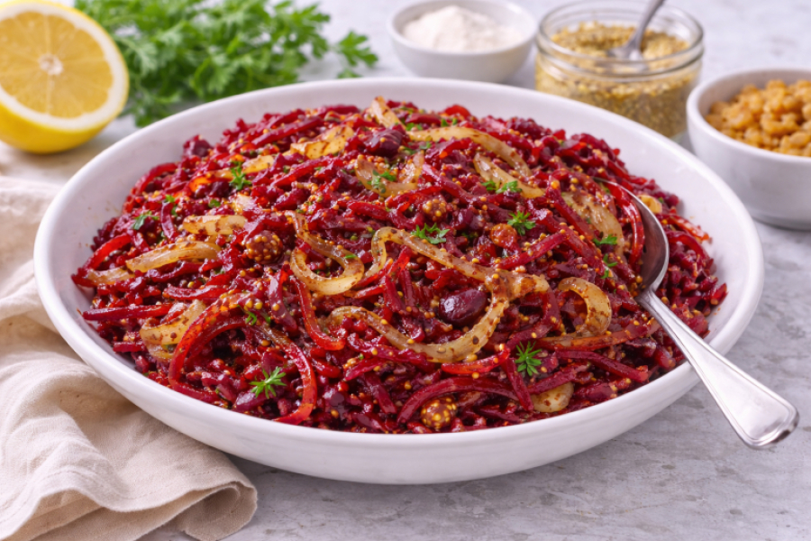 Этот салат из свёклы семья ест тоннами: 2 секрета &mdash; и простой овощ станет любимым