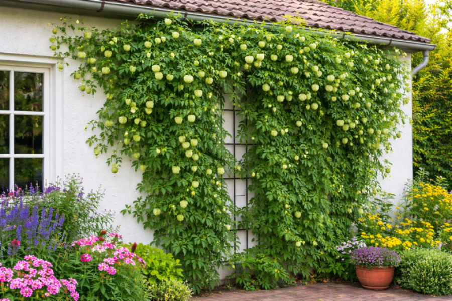 Растение-экзот с чудными коробочками вырастает до 3 метров: лиана-однолетник украсит стену, беседку или альпийскую горку