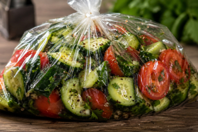 Кидаю огурцы с помидорами в пакет: хрустящая закуска готова через 30 минут &mdash; как малосольные, только быстрее