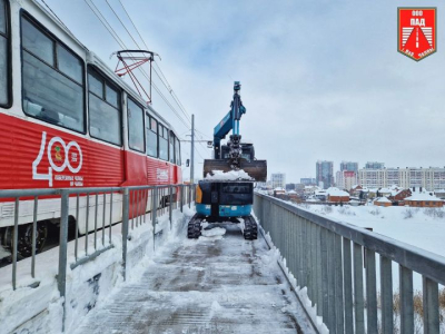 Мал, да удал: в Челнах на борьбу со снегом выпустили мини-экскаватор