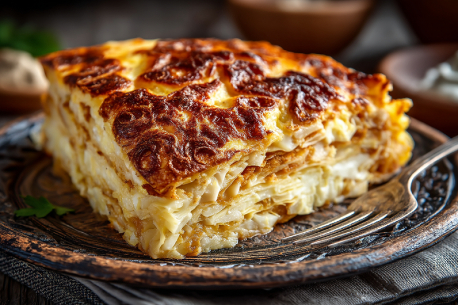 Засохший лаваш &mdash; не проблема! Так будет даже вкуснее: делюсь рецептом слоеного пирога с капустой