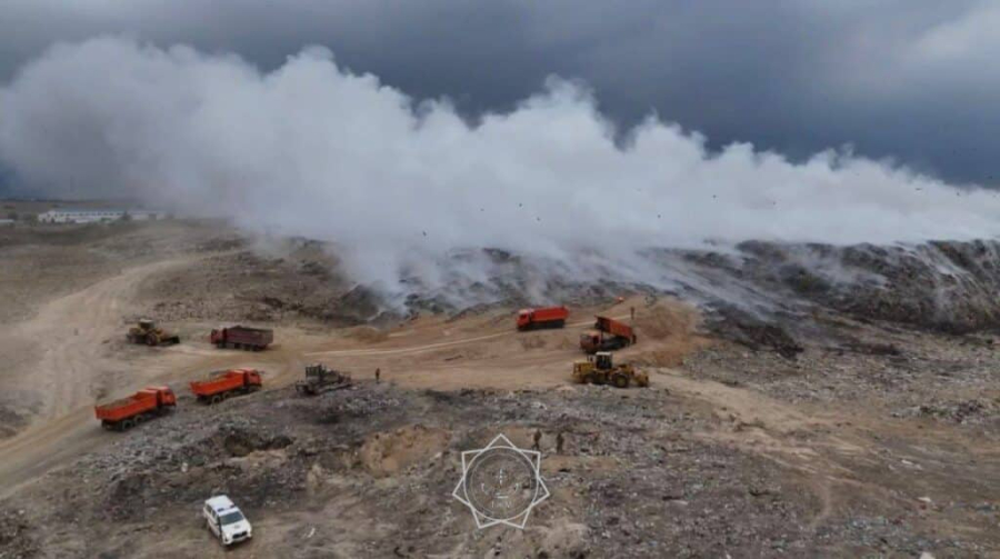 Возгорание на свалке возле Алматы, начавшееся несколько дней назад, локализовано